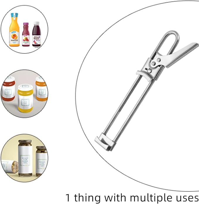 Wavhang Jar Opener, Jar Opener for Weak Hands, Multifunctional Adjustable Can Opener, Adjustable Stainless Steel JarOpener, For Seniors, Kids, Weak Hands (S)