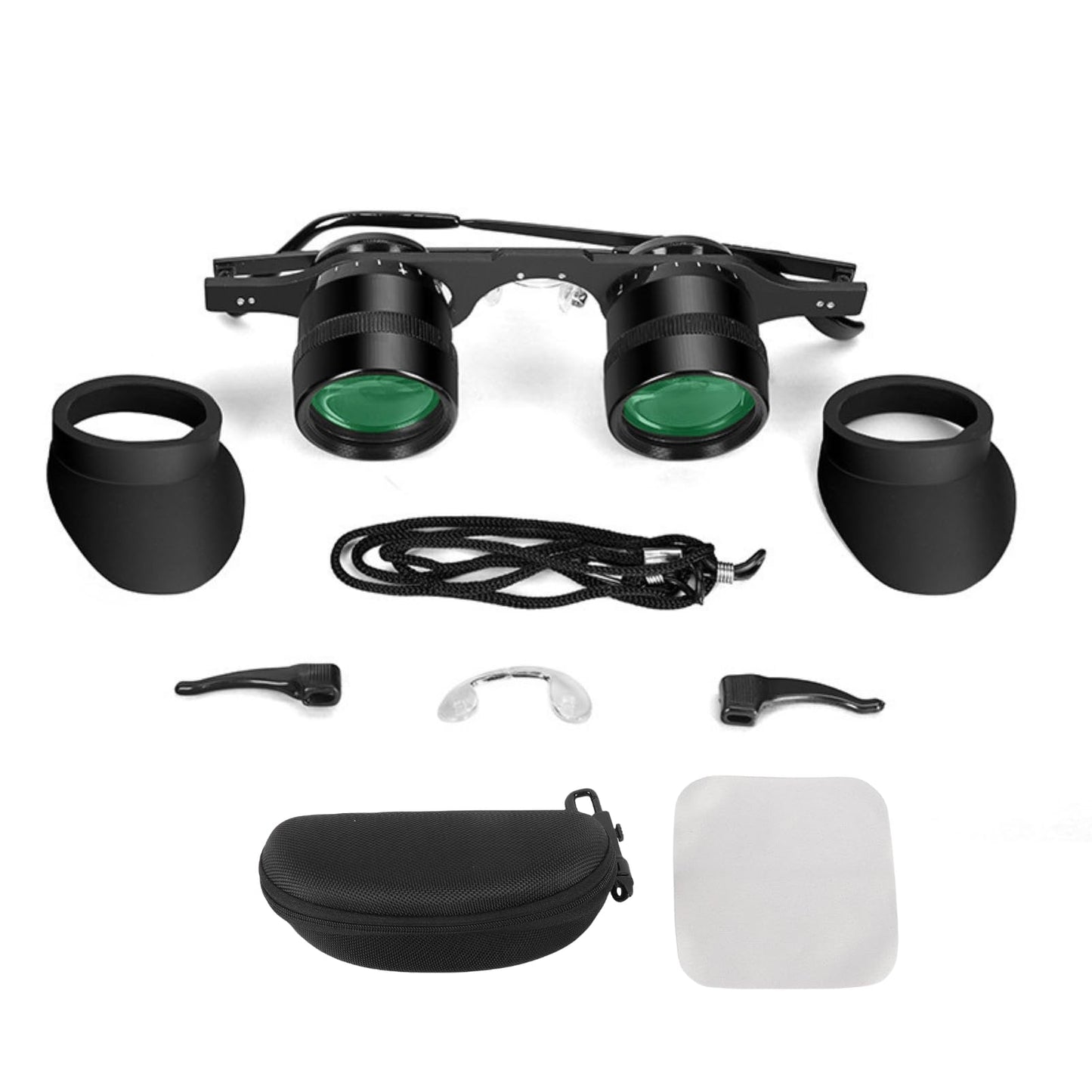 10X Binocular Glasses, Portable Fishing Binoculars HD Lens, Professional Multipurpose Folding Eyeglasses for Concerts Theater Op