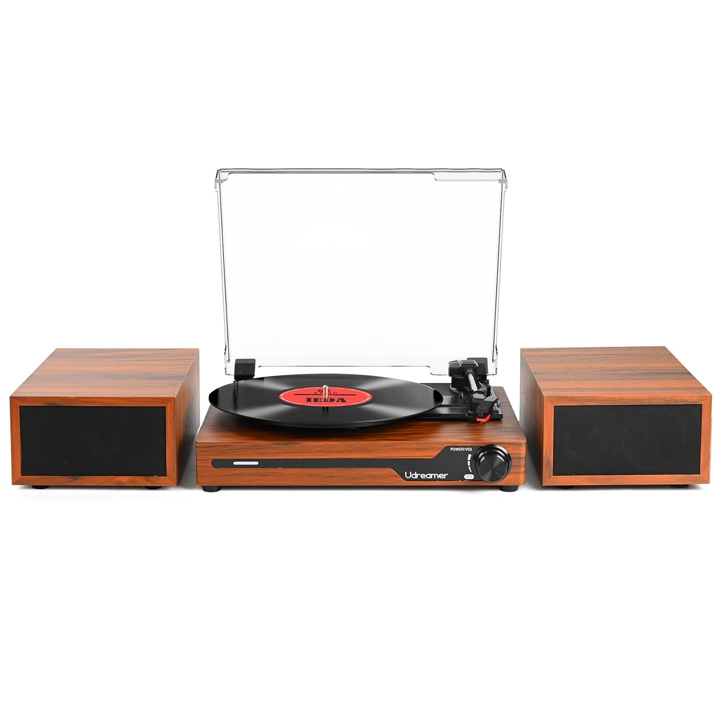Vinyl Record Player with Speakers,Bluetooth Portable Turntable for Vinyl Records,Phonograph LP Player with 3 Speed USB RCA in Vi