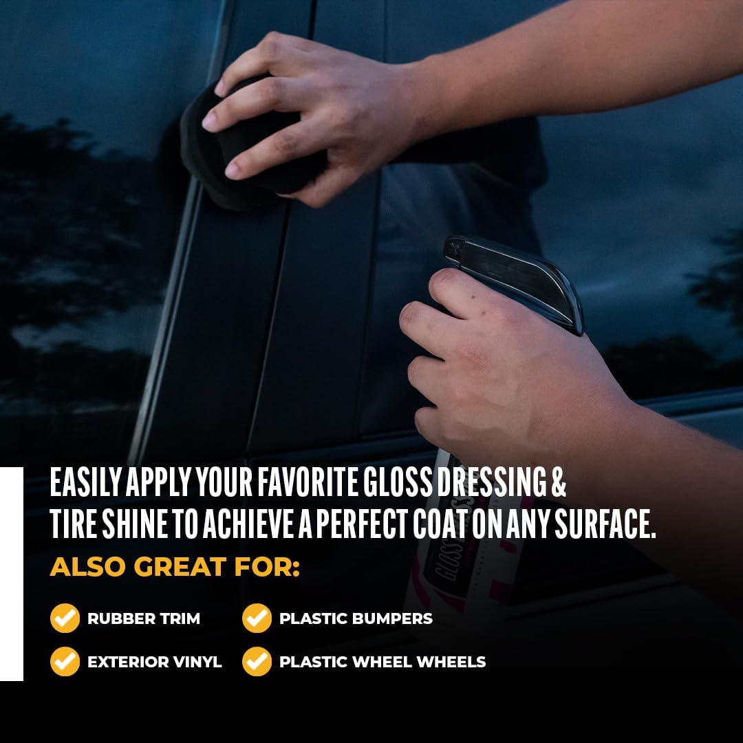 Legendary Tire Shine Applicator Pad (3 Pack) - Hex Grip Reusable Applicator Pads for Polishing - Detailing Sponge for Tire Dressing & Gel - Car Detailing Supplies for Vinyl, Rubber & Trim