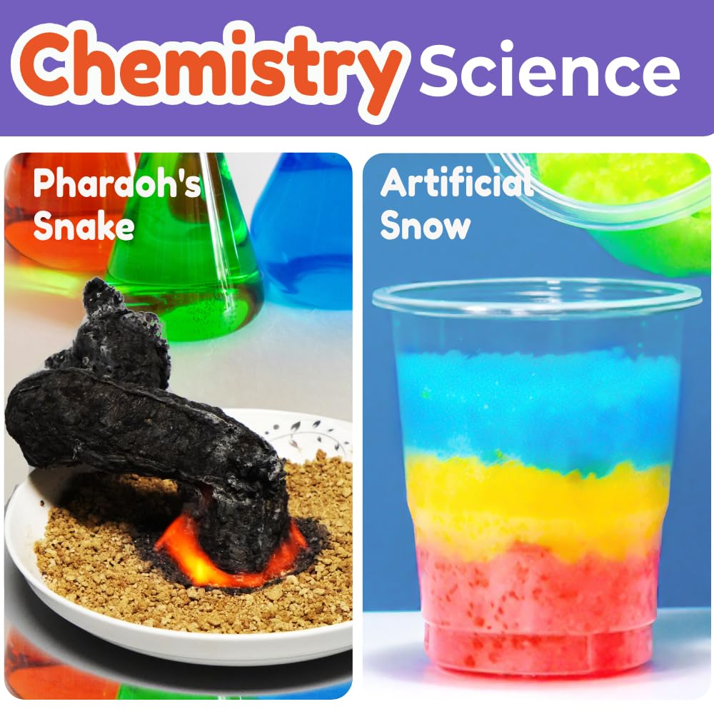 BenBen Science Kits for Kids Age 8-12, Experiments Educational Toy, STEM Toys for 6 7 9 Year Old Boys Girls Birthday Gift, Volcano Science Kit, Chemistry Set for Homeschooling