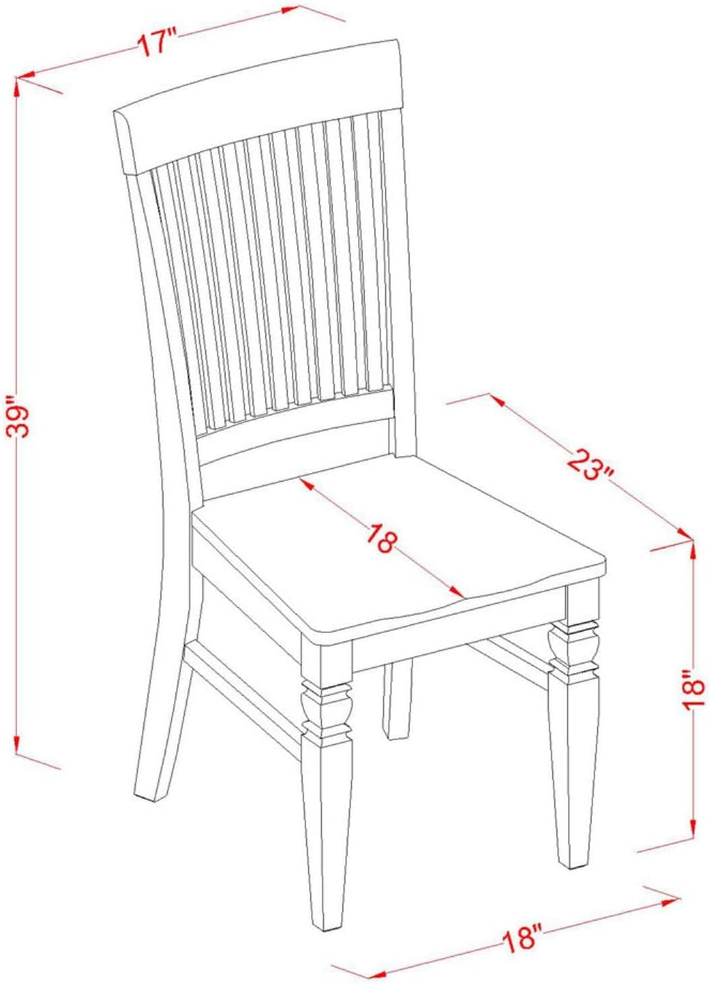 East West Furniture DLWE5-BMK-W 5 Piece Dinette Set for 4 Includes a Round Dining Table with Dropleaf and 4 Dining Room Chairs, 42x42 Inch, Buttermilk & Cherry