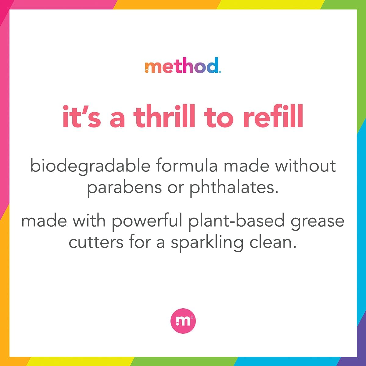 Method Gel Dish Soap Refill, Lime + Sea Salt Scent, Powerful Cleaning Formula, Large Refill Tub, Biodegradable Formula, Cuts Through Grease, 54 Fl Oz (Pack of 4)