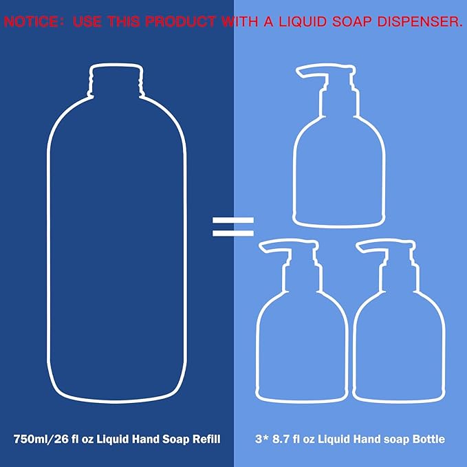 ROMIIE ZOI Liquid Hand Soap Refill, Lilac, Gentle & Moisturizing Formula, 750 ML/ 26 FL OZ