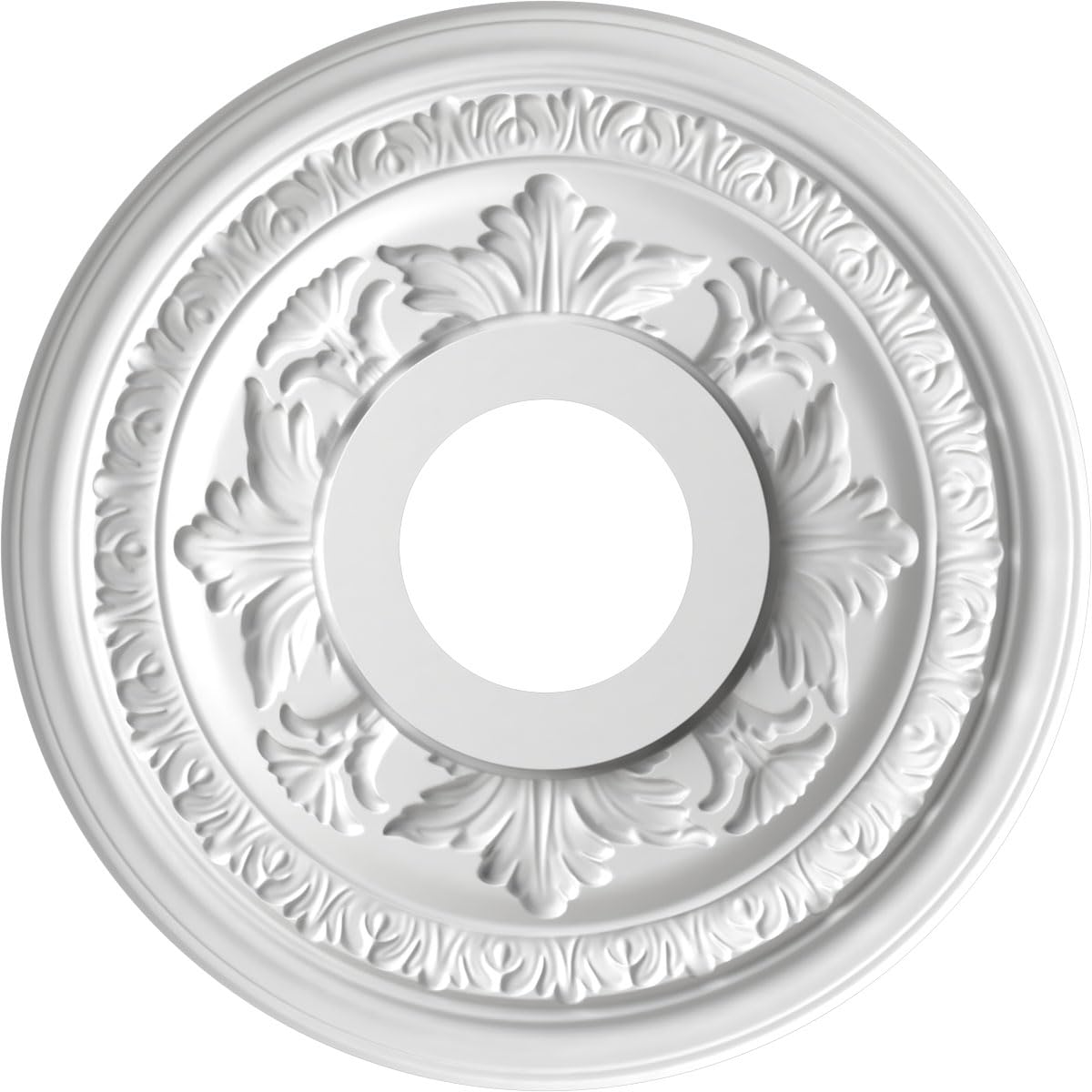 Ekena Millwork Cmp13Bafsm Baltimore Thermoformed Pvc Ceiling Medallion (Fits Canopies Up To 5 1/4), 13Od X 3 1/2Id X 3/4P, Unive
