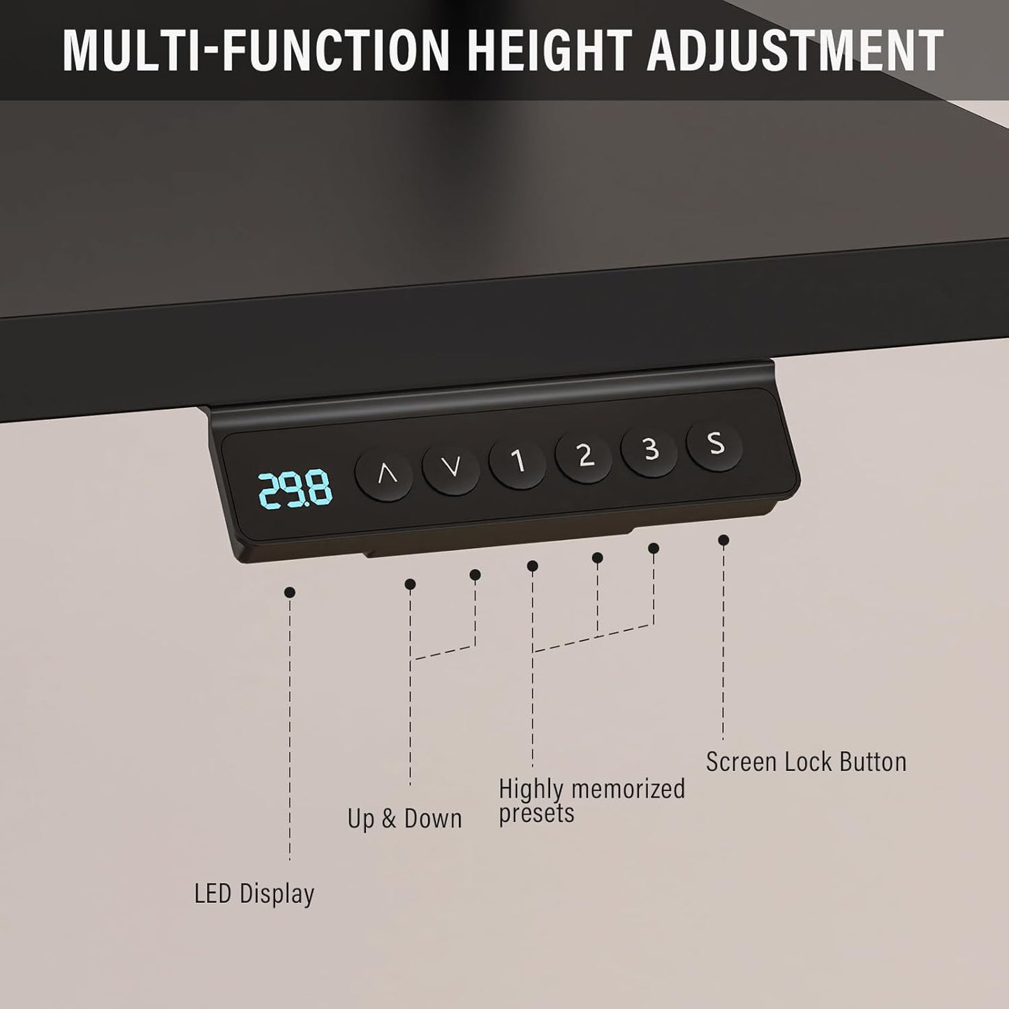 48x30 Inch Electric Standing Desk with Drawers & Widen Desktop, Thickened Desk Frame, Adjustable Height Sit Stand Up Table, Home Office Computer Desk with Cable Management, Classical Black