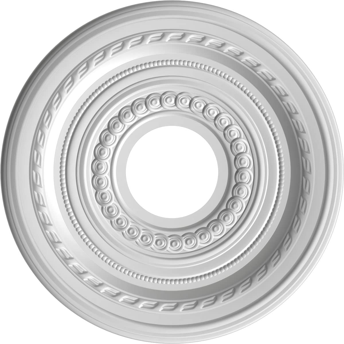 Ekena Millwork 13Od X 3 1/2Id X 3/4P Cole Thermoformed Pvc Ceiling Medallion (Fits Canopies Up To 4 1/4), Aged Copper