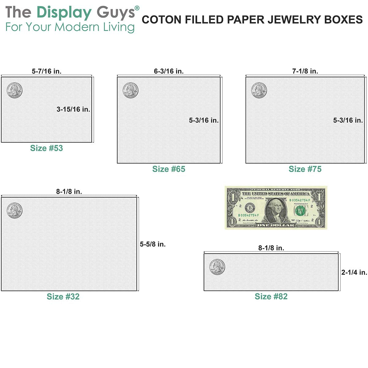TheDisplayGuys - 25-Pack #33 Cotton Filled Cardboard Paper Jewelry Boxes Gift Case - White Swirl (3.5" x 3.5" x 1.0") - for Shipping or Storage