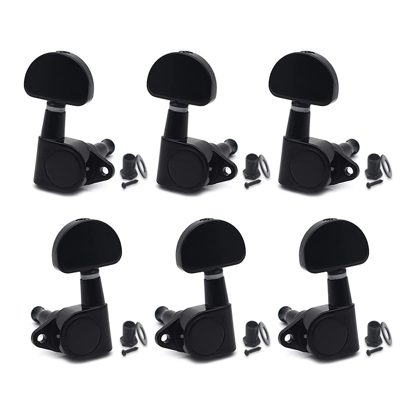 SAPHUE 3L3R Guitar tuner pegs,Straight Sealed-gear Guitar Sealed Fan-shaped Tuning Pegs Tuner Machine Heads for Acoustic Electri