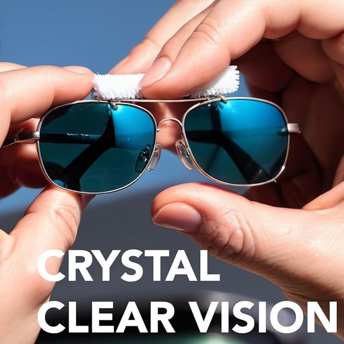 Advanced Eye glass Cleaner Kit | (2x) Glass Cleaner Sprays 2oz & (2x) 4oz Refills + (3x) Glasses Cleaning Cloth | Formula Mitigates Scratches for Optics & Screens | USA MADE (7 piece set)
