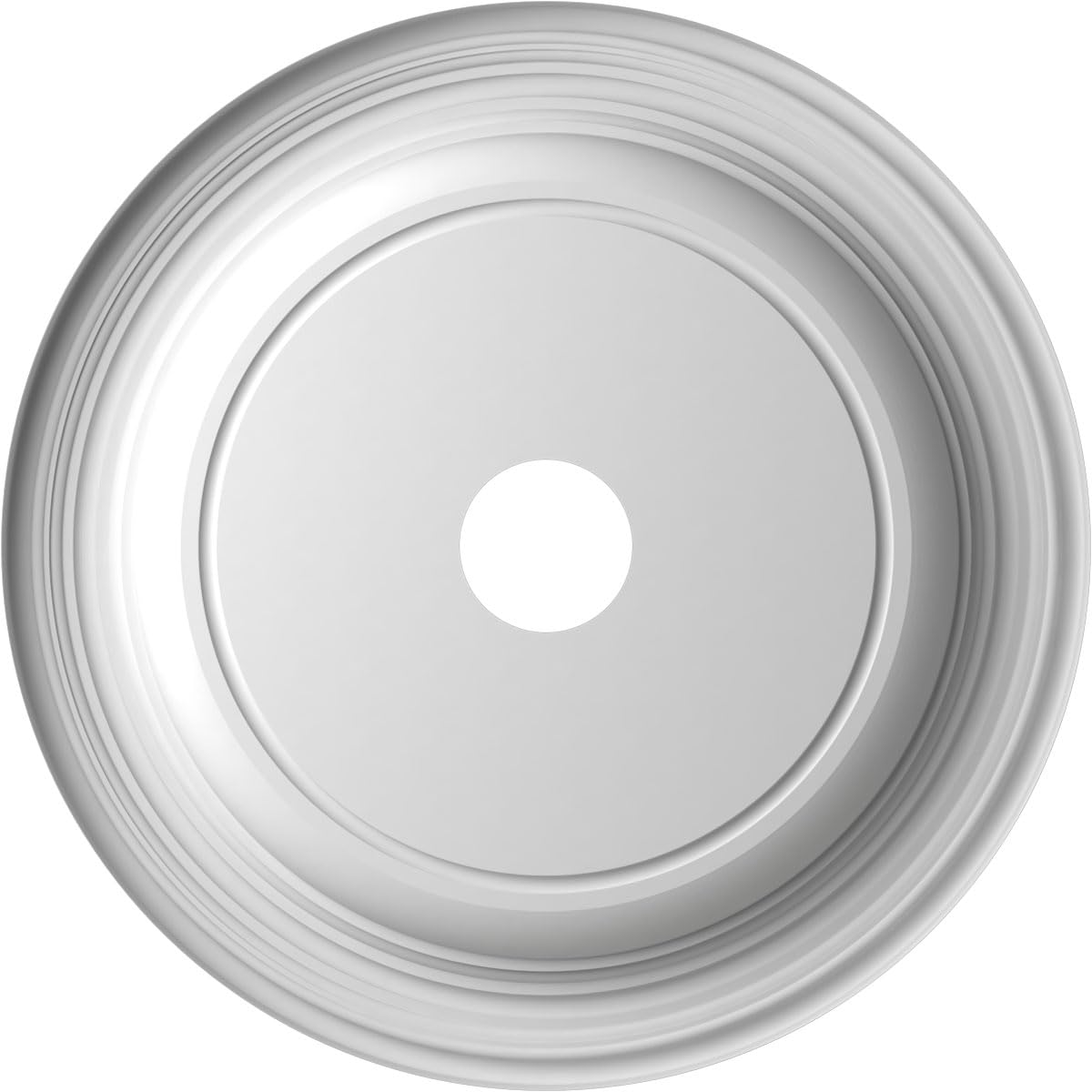 Ekena Millwork 22Od X 3 1/2Id X 1 1/2P Traditional Thermoformed Pvc Ceiling Medallion (Fits Canopies Up To 13 1/2), Ultracover S