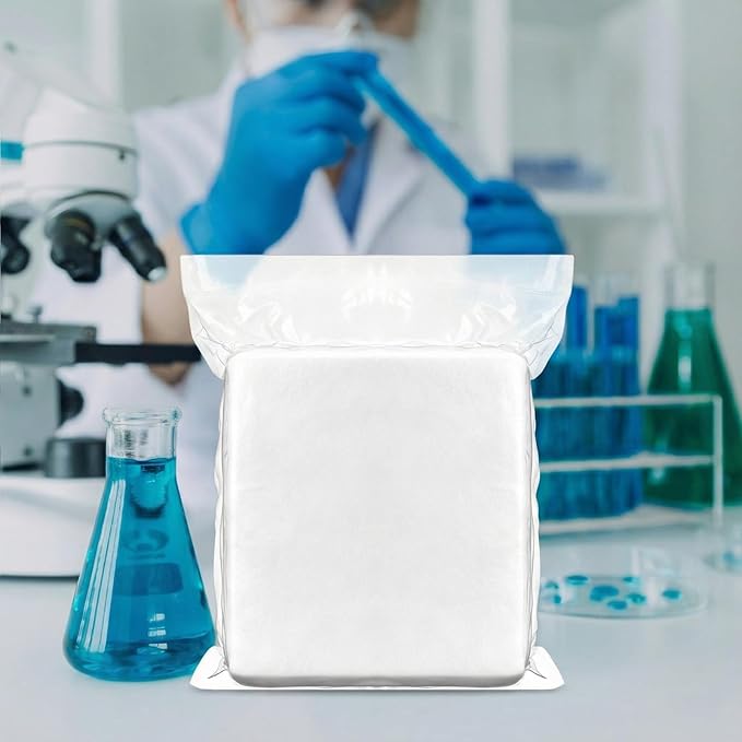 Cleanroom Cloth Wipes 9"x9" (bag of 100 Pcs) Microfiber Lint Free Cloth Disposable Clean Cloths Laser Sealed Edge for Lab Semiconductor Industries and Printing