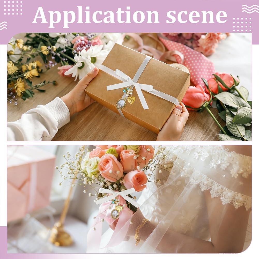 UNICRAFTALE 6Pcs Wedding Bouquet Photo Charms Antique Golden DIY Pin Brooch Making Kit with Heart Charm Blank Metal Oval Clear Glass Cabochons Holds 3 Pictures for Photo Charm Wedding Party