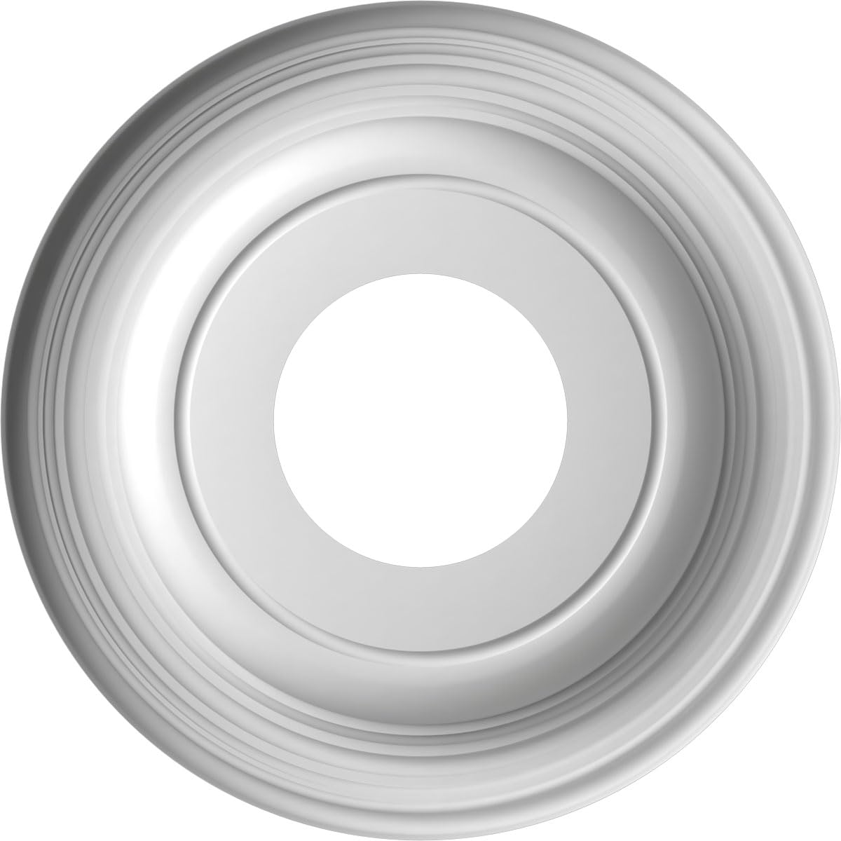 Ekena Millwork 10Od X 3 1/2Id X 1 1/8P Traditional Thermoformed Pvc Ceiling Medallion (Fits Canopies Up To 5 1/2), Textured Meta