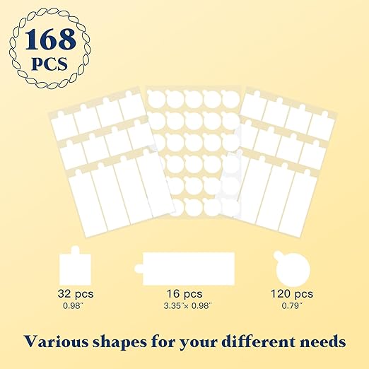 Clear Sticky Dots, Heavy Duty Removable Strong Mounting Adhesive Strips for Walls, Double Sided Tape for Hanging Pictures, Balloons 168pcs