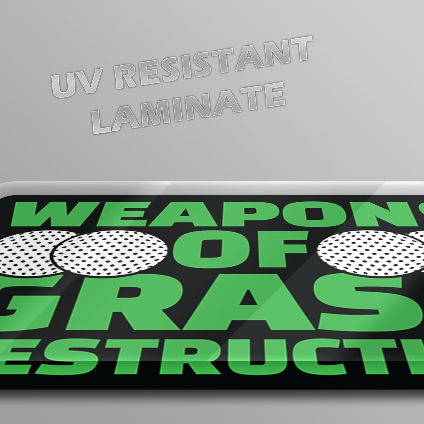 Funny Golf Stickers – Choose from 10 Humorous Designs – Durable Waterproof Vinyl Decals for Cars, Golf Carts, Laptops, Windows, Bumpers & More – 5 Inch (Grass Destruction)