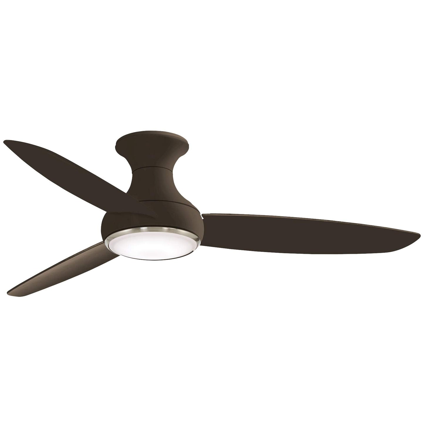 MINKA-AIRE Concept III 54 Hugger Ceiling Fan with LED Light Kit in Oil-Rubbed Bronze Finish, F467L-ORB