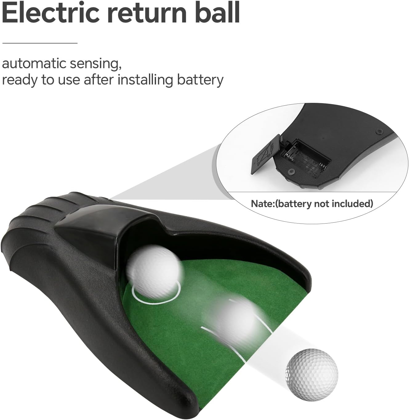 Golf Automatic Putting Cup, Return Putting Machine, Automatic Ball Returner, Portable Putting Training Aids for Indoor and Outdoor