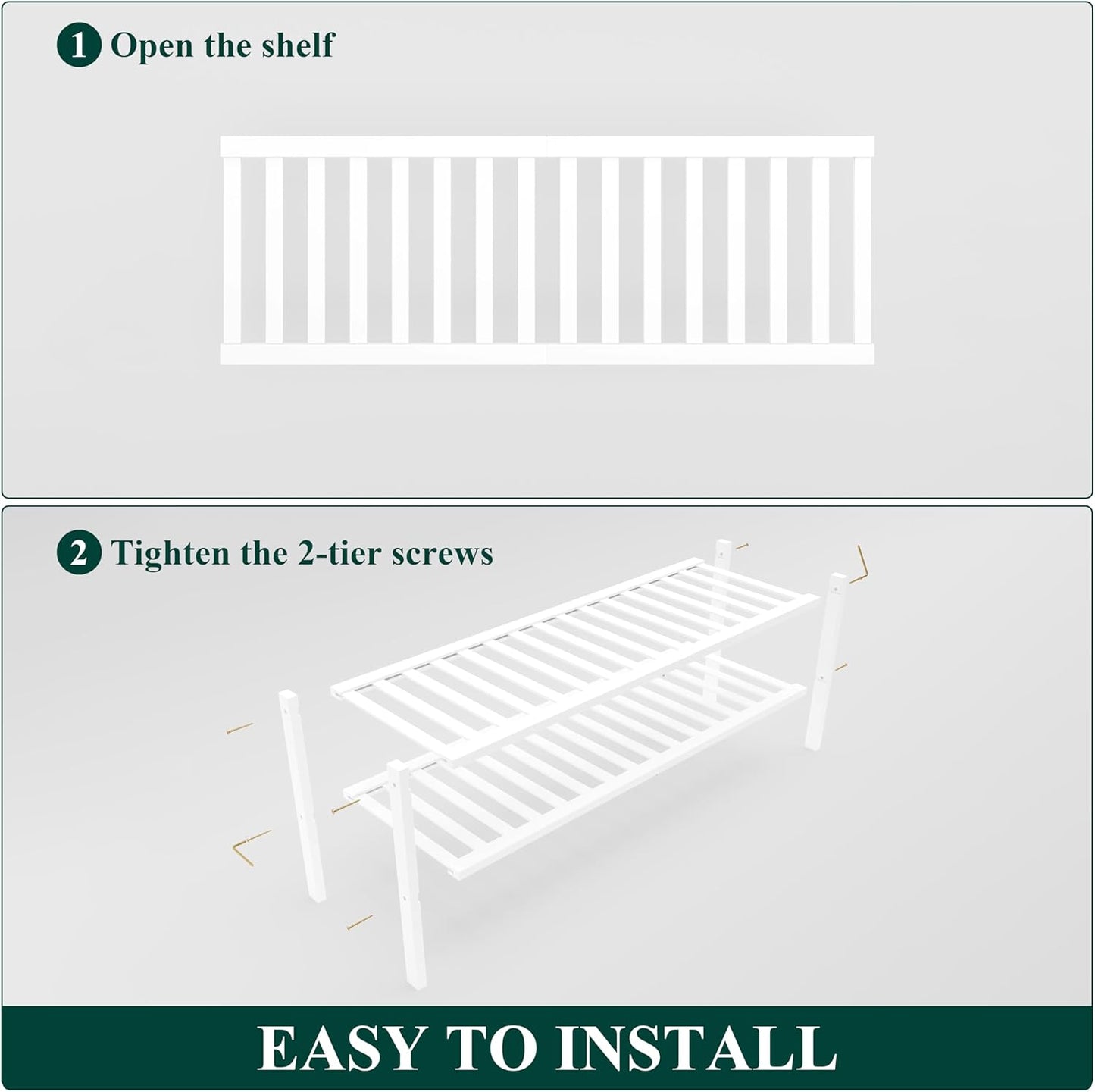 Smiry Shoe Rack, 3 Tier Long Bamboo Shoe Organizer, Stackable Free Standing Wooden Shoe Storage Shelf for Closet, Entryway, Front Door Entrance, White
