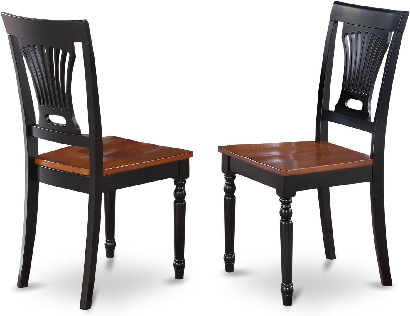 East West Furniture QUPL9-BCH-W 9 Piece Dining Table Set Includes a Rectangle Dining Room Table with Butterfly Leaf and 8 Wooden Seat Chairs, 40x78 Inch, Black & Cherry
