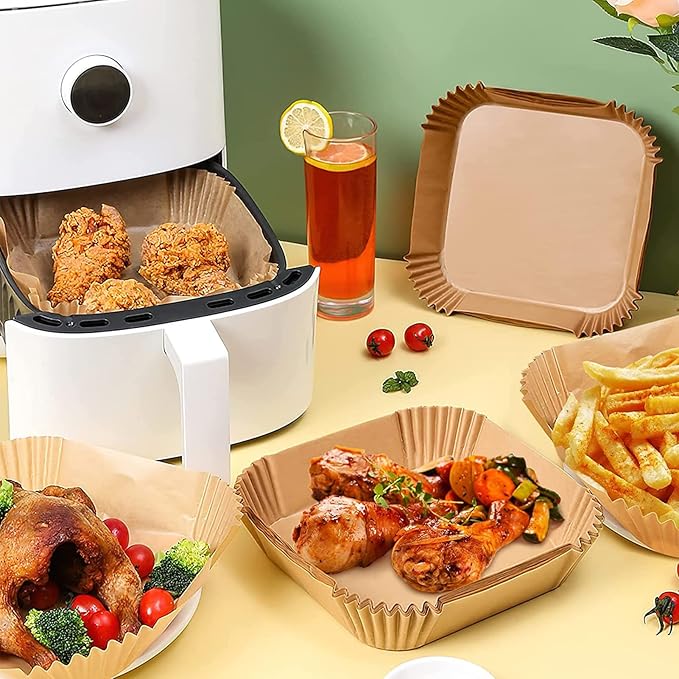 Air Fryer Liners 4QT for Chefman Air Fryer, Airfryer Liners Disposable 7.1 Inch Air Fryer Paper Liners for Instant Pot Vortex Plus 4QT Air Fryers, 150PCS