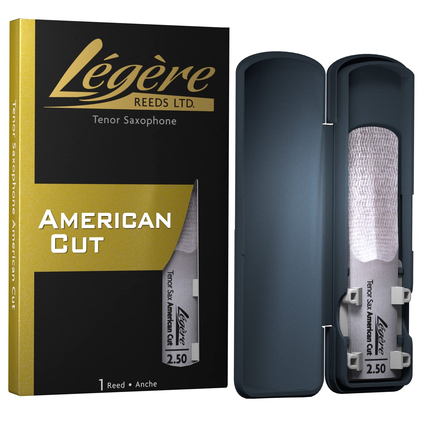 L gre Reeds - Tenor Saxophone Reed, American Cut, Strength 2.50 (TSA2.50) - Premium Synthetic Woodwind Reed