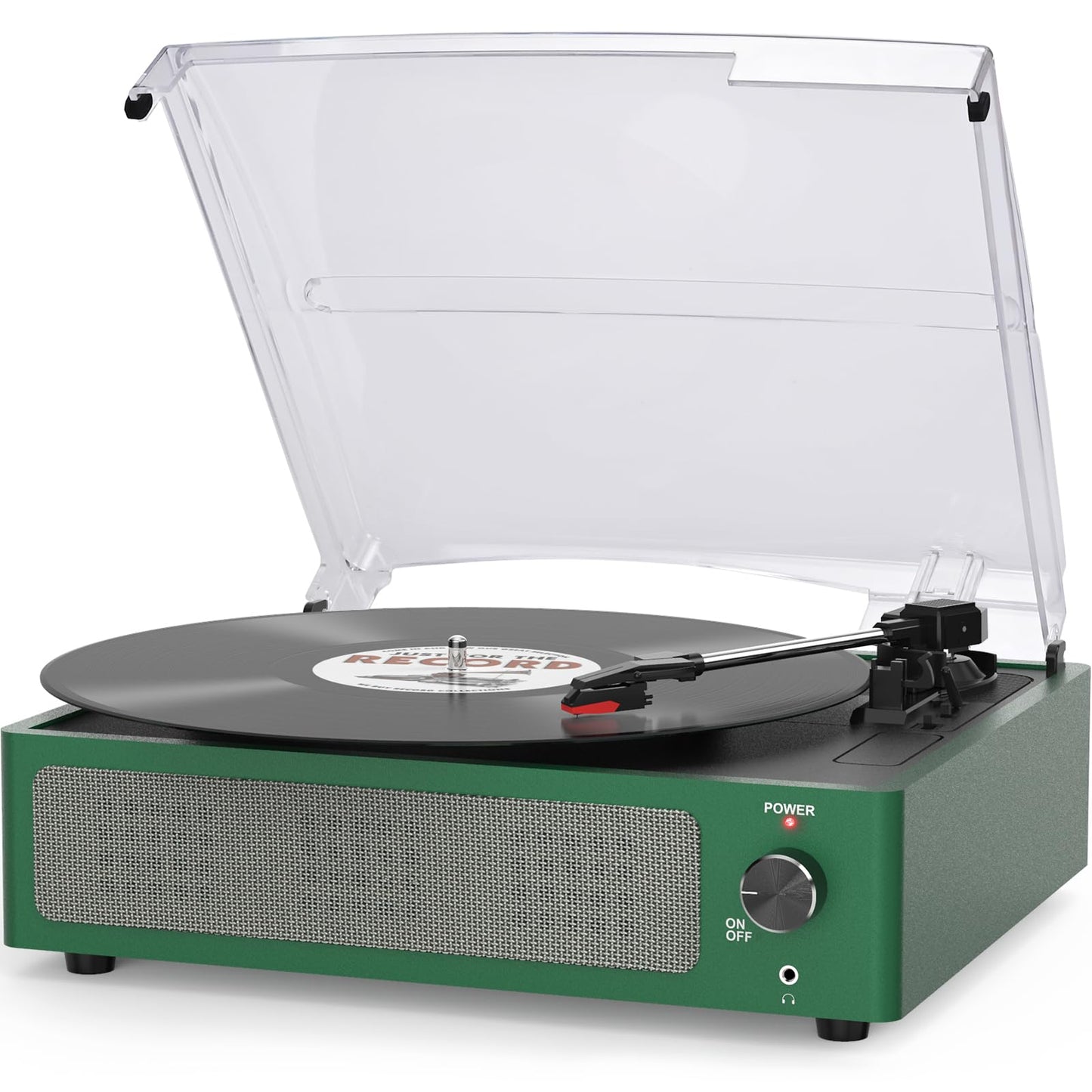 Vinyl Record Player with Speakers & Wireless Receiver Turntable for Vinyl Records 3 Speed 3 Size LP Player Portable Turn Table V
