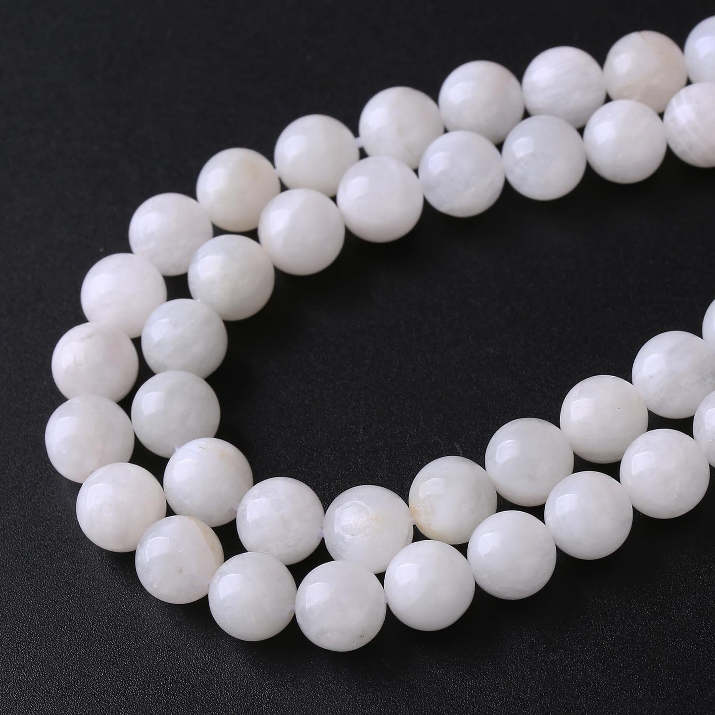 4MM 86PCS Natural Stone White Moonstone Gemstone Semi Precious Beads for Jewelry Making DIY Bracelet