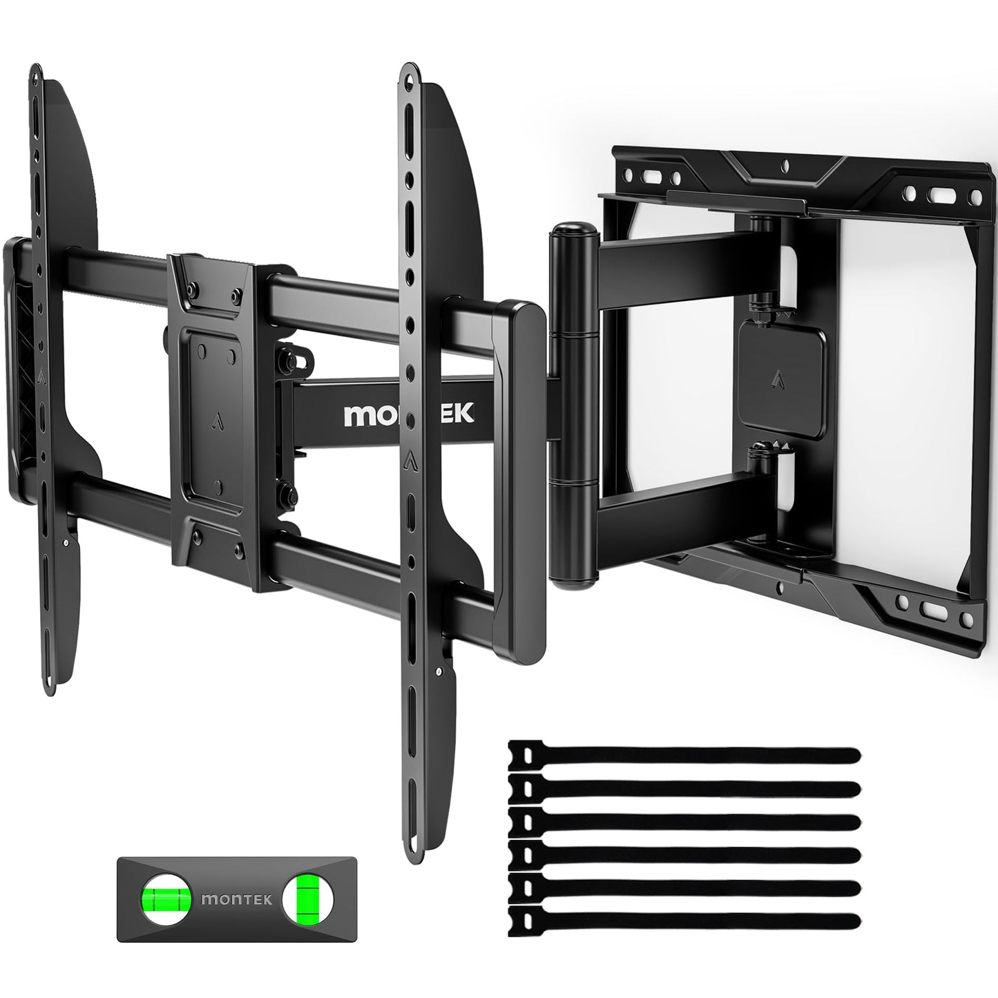 monTEK Full Motion TV Wall Mount for 37-84 Inch TVs, TV Mount Bracket with Articulating Arms, Tool-Free Tilt & Swivel, Extension