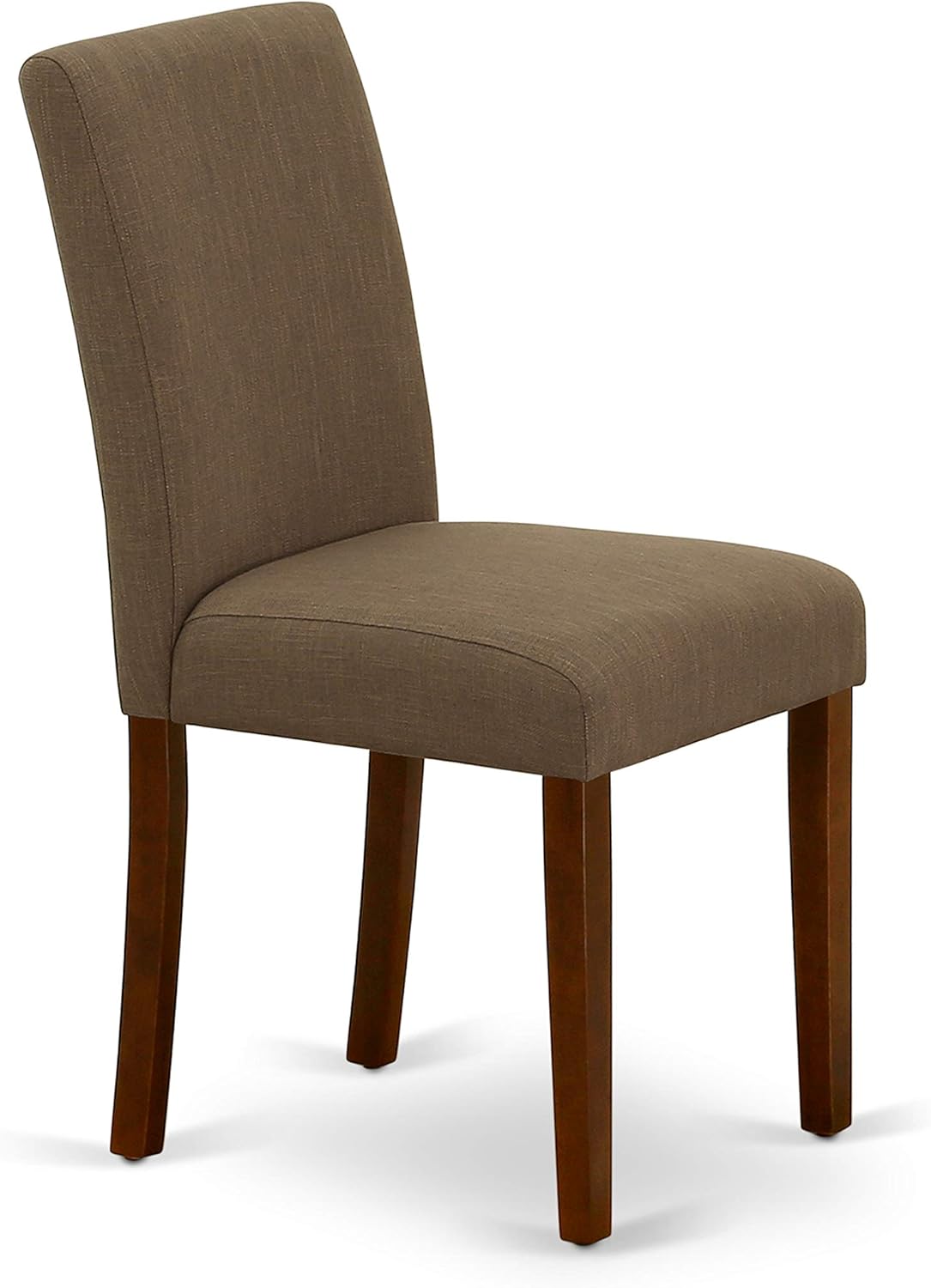 East West Furniture CAAB7-MAH-18 7 Piece Modern Dining Table Set Consist of a Rectangle Wooden Table and 6 Coffee Linen Fabric Upholstered Chairs, 36x60 Inch, Mahogany