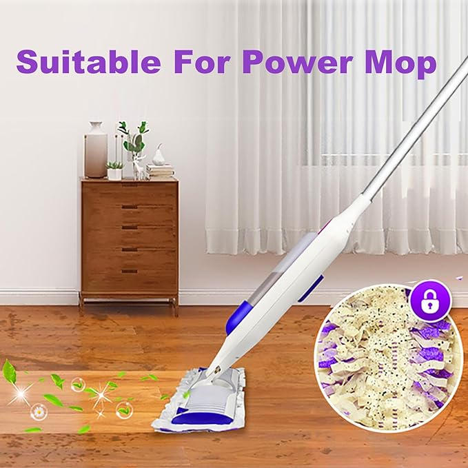 18 Pack Disposable Power Mop Refills for Swiffer Power Mop - 5X Cleaning Power Mop Pads for All Multi-Surface Hardwood Floor Cleaning, 12 Layers Thickened Durable | Super Absorbent | Unscented