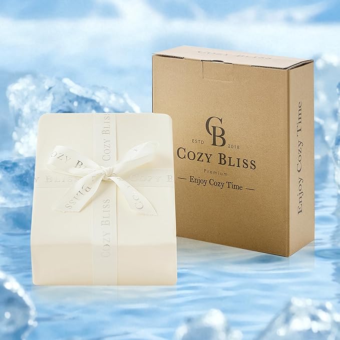 Cozy Bliss Premium Cooling Sheet Set Cali King Size, Q-Max>0.4, 3PCS No Flat Sheet with 2 Pillowcases, Breathable Fitted Sheet for Hot Sleepers & Night Sweats, Deep Pocket Up to 18 Inches, Cream White