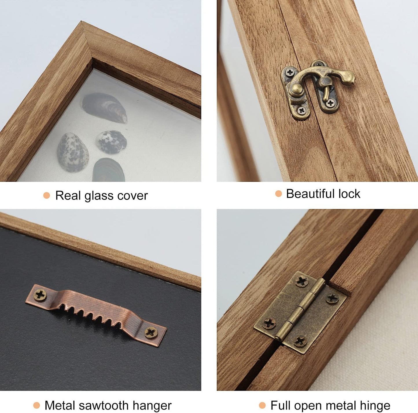 TJ.MOREE Shadow Box Display Case 13 x 16 Flowers Shadow Box Frame with Glass Window Picture Frame Wedding Bouquet Memorabilia Medals Photos Memory Box for Keepsakes