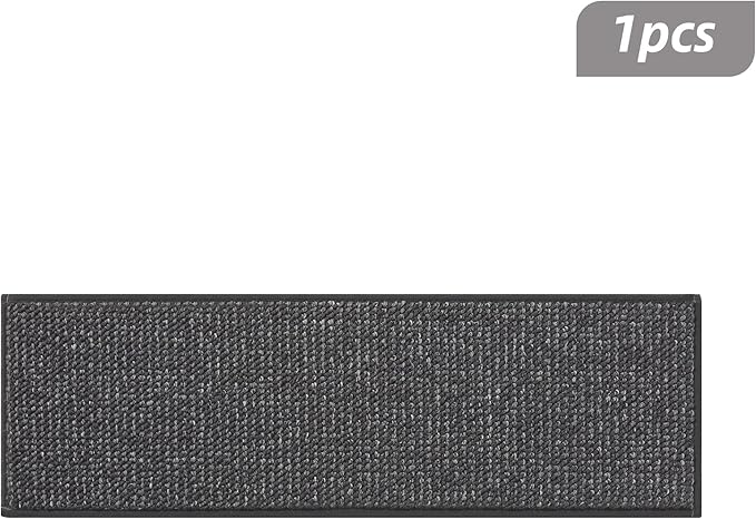 BEQHAUSE Stair Treads for Wooden Steps 28inX9in, Carpet Stair Treads Non Slip Indoor, Machine Washable Stair Runners for Kids Elders and Pets, Carpet for Stair Rugs Mat, TPE Backing, 1pcs, Charcoal