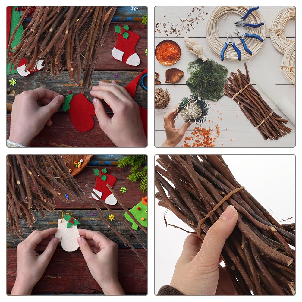 HOMSFOU 50Pcs Wood Log Sticks DIY Dried Wood Sticks 30cm Craft s Natural Twigs s for Crafting Card Making Embellishments Photo Props