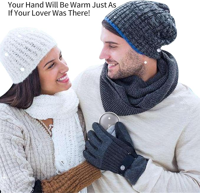 Karecel Rechargeable Hand Warmer, 5200mAh Double-Sided Instant Heating Electric Hand Warmer Power Bank, Up to 11Hrs, USB Portable Handwarmer Pocket Heater, Tech Gifts for Men Women, Winter Essentials