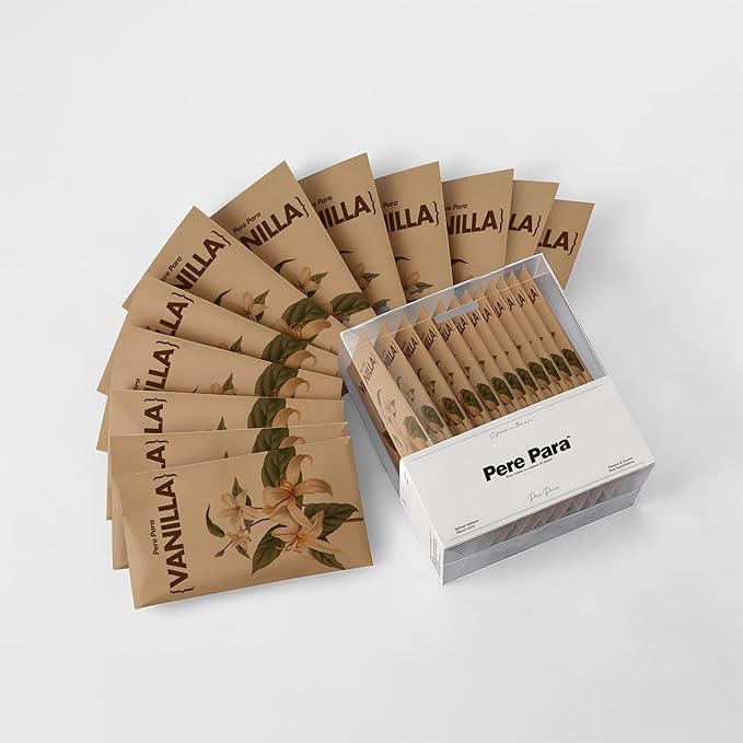 12 Packs Vanilla Potpourri Scented Sachets for Drawers and Closets,【Deodorizer for Stagnant Air】Odor Eliminator,hanging Paper Air Fresheners for Clothes Long Lasting