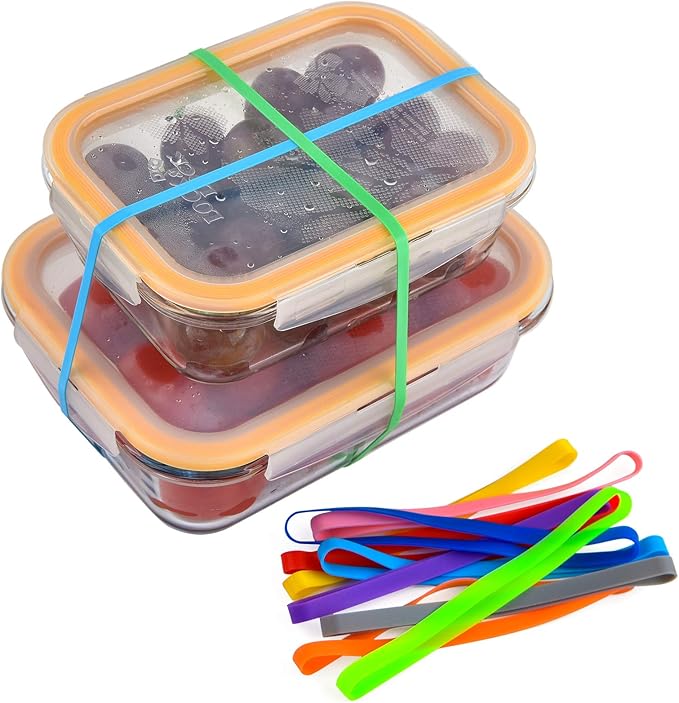 Coopay 72 Pieces Silicone Rubber Bands Colorful Elastic Rubber Wrapping Bands for Books, Art, Exercise, Crab Traps, Cooking, Wrapping, Heat, Cold, UV, Chemical Resistant (12, 8, 5.5 Inches)