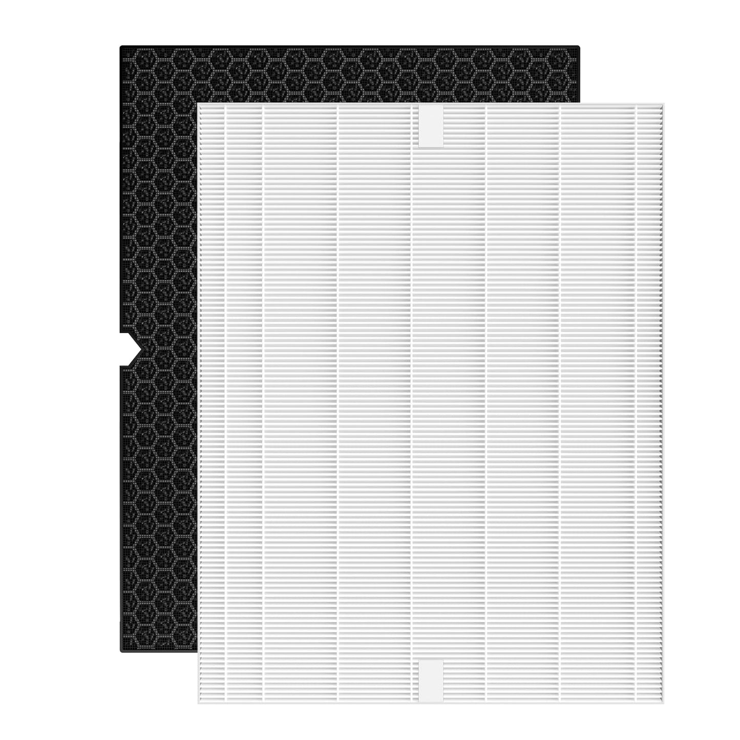Smilyan 1 Set HEPA 116130 Filter H Replacement for Winix 5500-2 Plasmawave Air Purifier and Models AM80, 1 Set Ture HEPA Filter and Carbon Filter Combo Pack -Like New