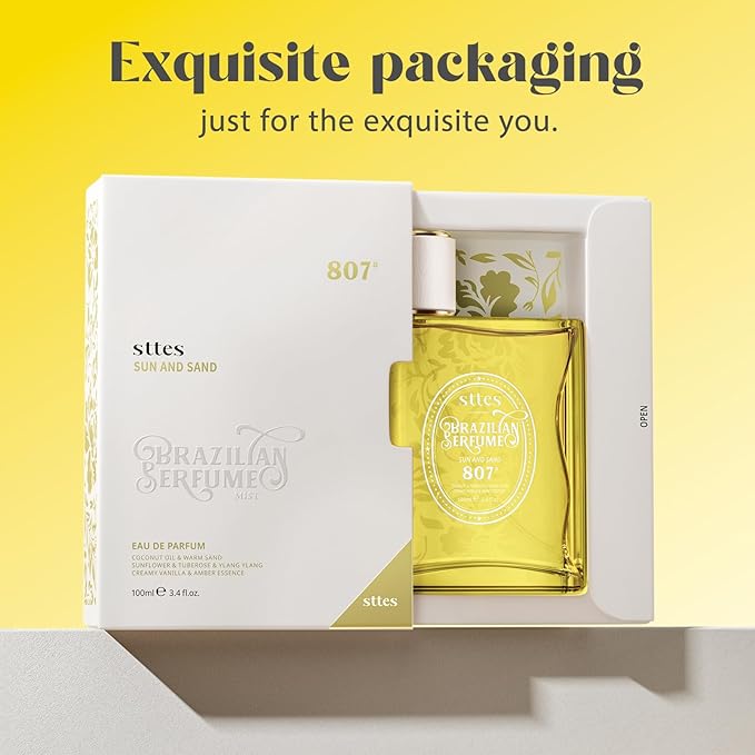 Sttes Perfume 807# (SUN AND SAND) β Eau De Parfum 100ml (3.4 fl oz) β Coconut Milk, Warm Sand, Vanilla