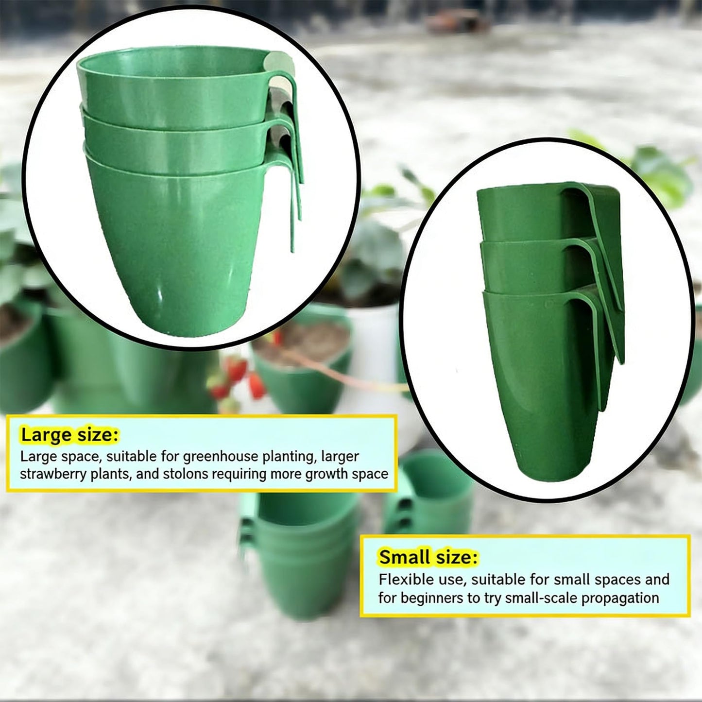 Tsophreniq Strawberry Propagation Cups, Breathable Strawberry Propagation Cup with Forks and Aeration Holes, Breathable Nursery Pots for Home Garden