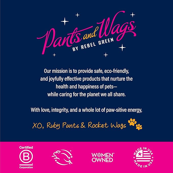 Rebel Green Pants & Wags Magical Pet Stain Treatment & Odor Destroyer - Orange Blossom & Chamomile - Hypoallergenic - No Dyes or Perfumes -16 oz - 2-Pack