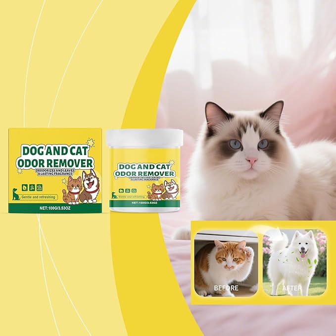 100g Cat Odor Remover Gel, Natural Long Lasting Eliminator, Safe and Effective Odor Control for Litter Boxes Upholstery Floors Laundry Fabric and Furniture, Perfect for Maintaining a Home