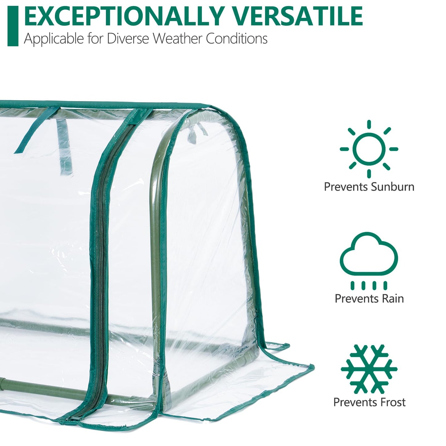 Mini Indoor Greenhouse Tabletop Garden Nursery Plant Cover Tent Humidity Domes for Home Gardening Germination and Seedling Propagation - 23x12x16.5 Inches