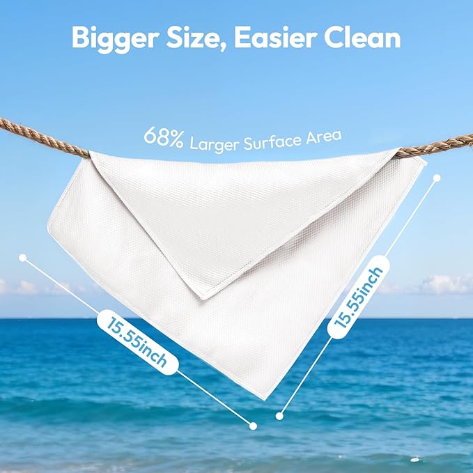 Nanoscale Microfiber Cleaning Cloth - Micro Fiber Cloth for Cleaning Rags - Clean for Glass Window, Car, Kitchen, Stainless Steel, 6pcs