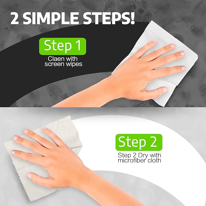 Screen Wipes Individually Wrapped, EOTW Pre-moistened Computer Phone Lens Cleaning Wipes for iPhone iPad Tablet PC Computer LED Screen, Pack of 60