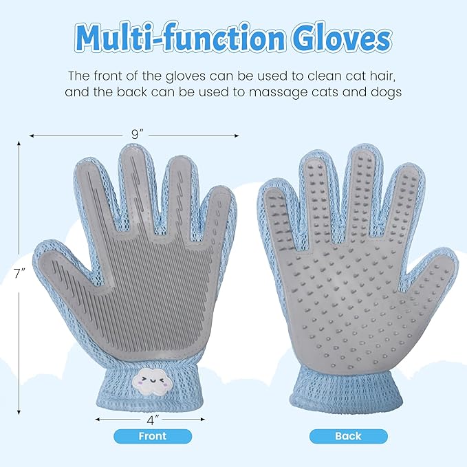 Pet Hair Removal Glove, for Dogs & Cats – Pet Hair Remover for Laundry, Static Electricity Cleaning Glove, Must-Have Dog Supplies & Cat Supplies for Home Grooming and Care