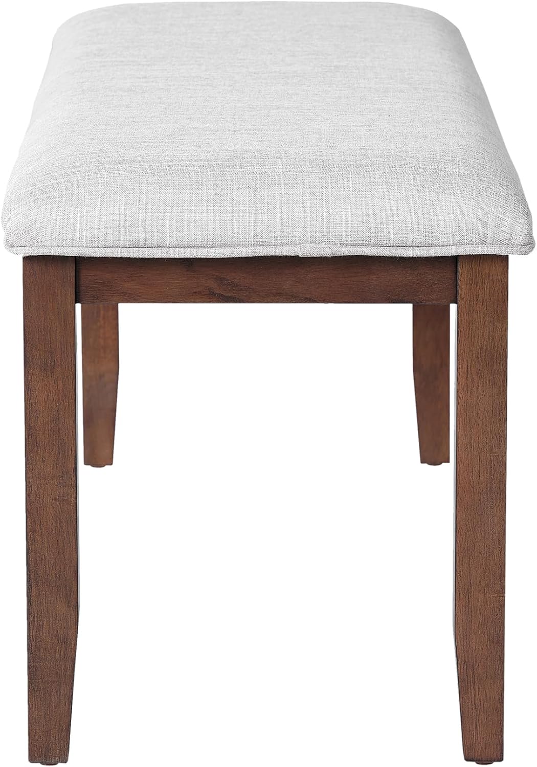Merax Upholstered Dining Bench, with Padded Seat and Solid Wood Leg for Kitchen Bedroom, Living Room, Indoor, Entryway, Hallway, End of Bed, Cherry+Beige