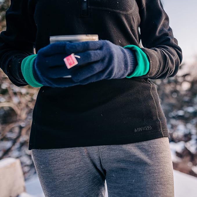 Merino Wool Glove Liner - Warm Base Layer - Ski Liner Glove - 3 Season Wear - Multiple Colors and Sizes