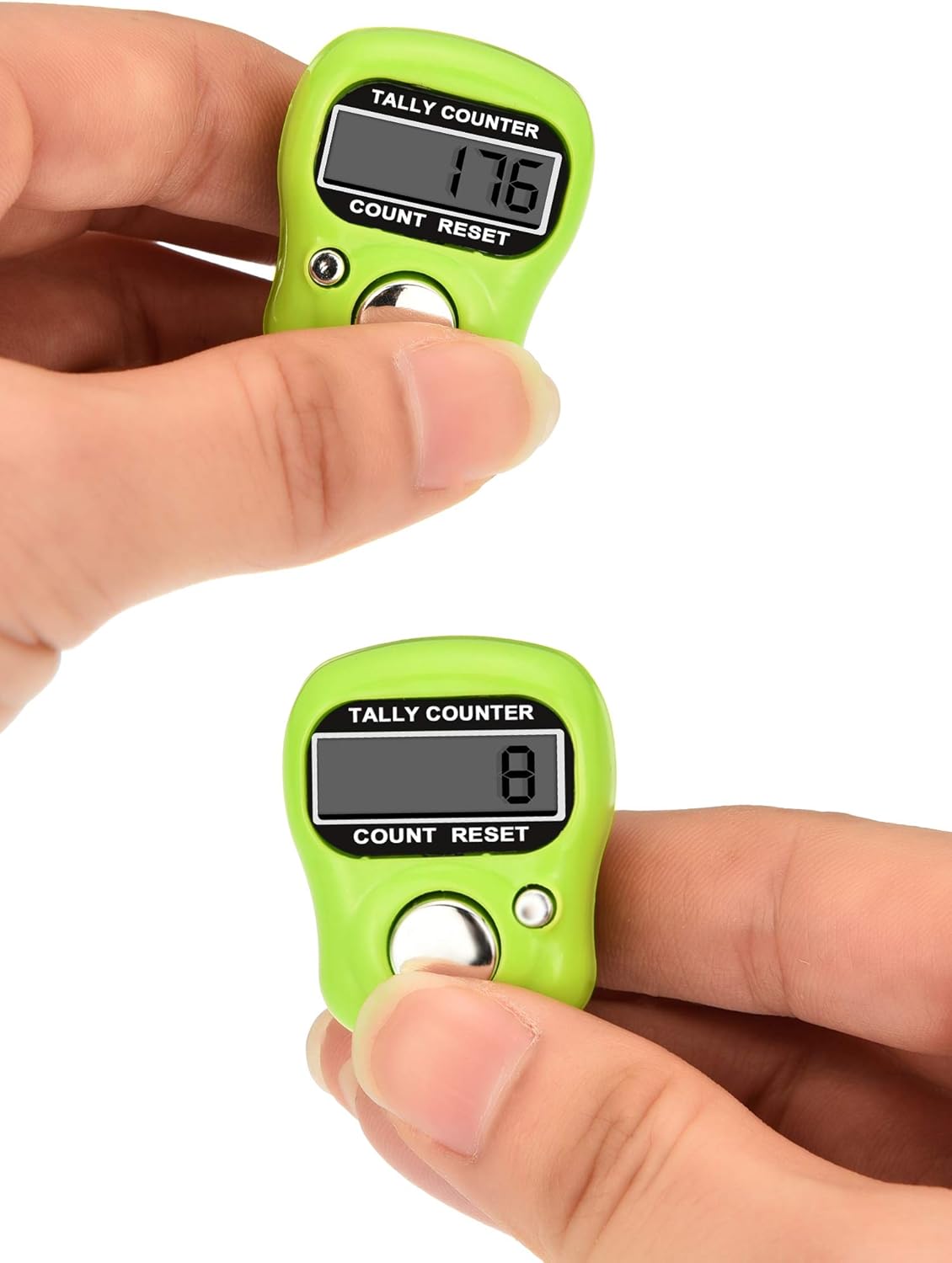 Tatuo 18 Pieces Hand Tally Counter 5 Digital Finger Counter Clickers Resettable Lap Handheld Mechanical Number Click